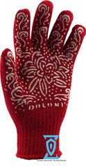 Перчатки рабочие цветок красный "Doloni арт.622" (Украина), 09