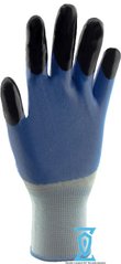 Перчатки рабочие стрейчевая покрытая двойным нитрилом (#909) Синий, 10
