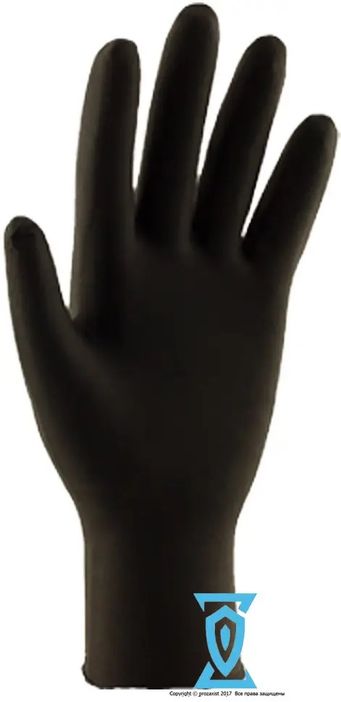 Перчатки нитриловые чёрные "Сare365" (S) 4.5 грамма, S