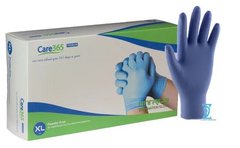 Перчатки нитриловые синие "Сare365" (XL) 3,6 грамма