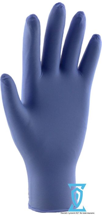 Рукавички нітрилові сині "Саге365" (M) 3,6 грама, M